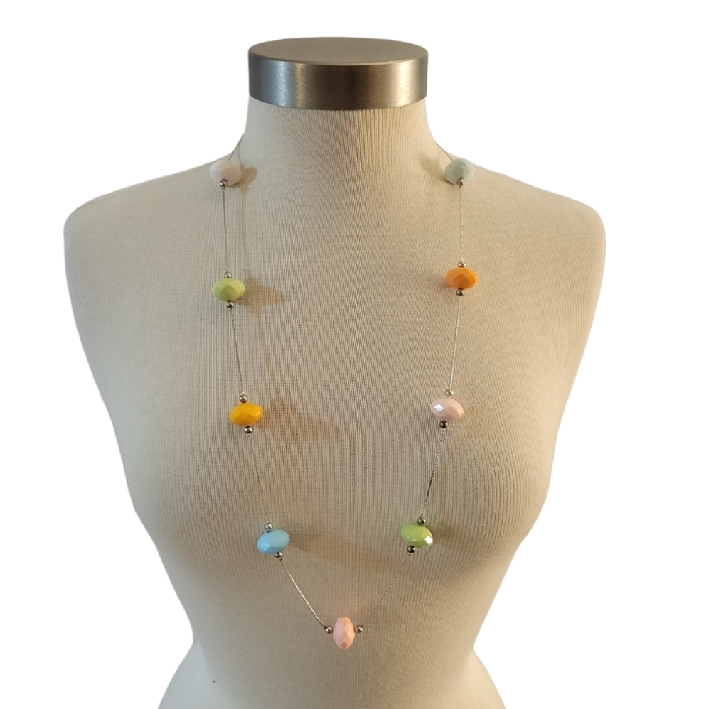 You & I Jewelry Faceted Bead Floating Necklace